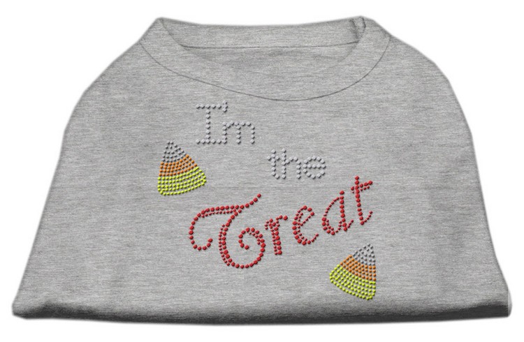 I'm the Treat Rhinestone Dog Shirt Grey Sm